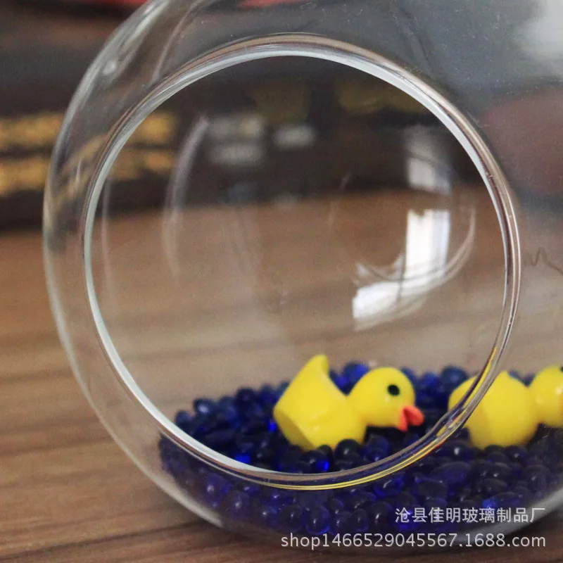 Бесплатная доставка микро стеклянная шариковая подвесная круглая ваза для