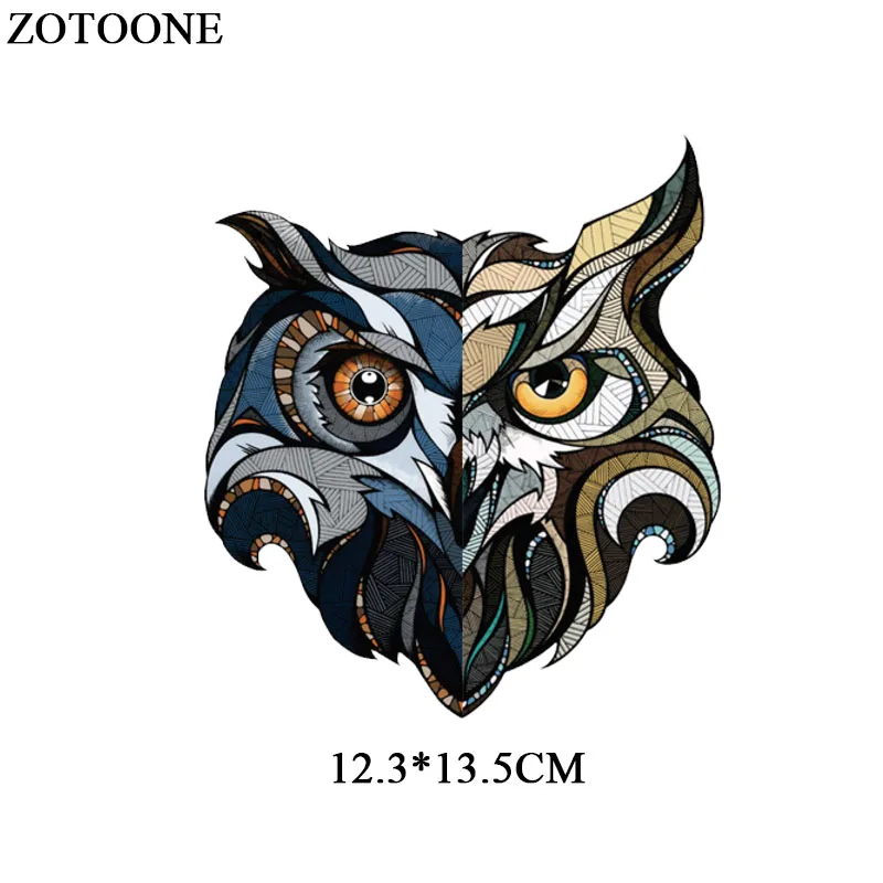 Модные 3D нашивки ZOTOONE для одежды с рисунком совы наклейки топов домашние