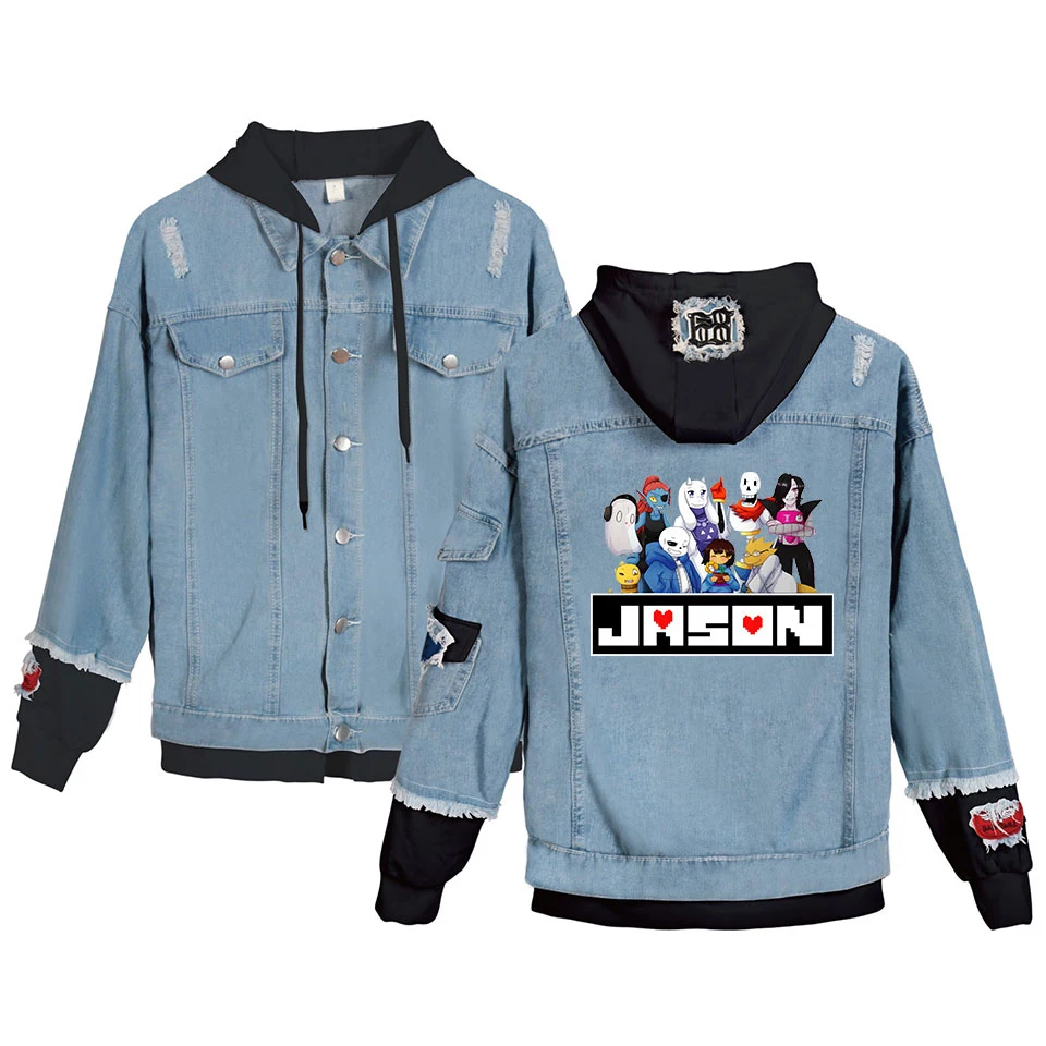 2019 undertale Hoodie Denim jackets Casual | Мужская одежда