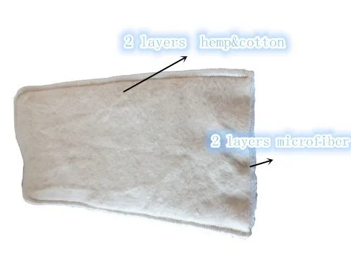 Новое поступление! 4 слоя (2 + 2) Органическая вставка из конопляного хлопка для