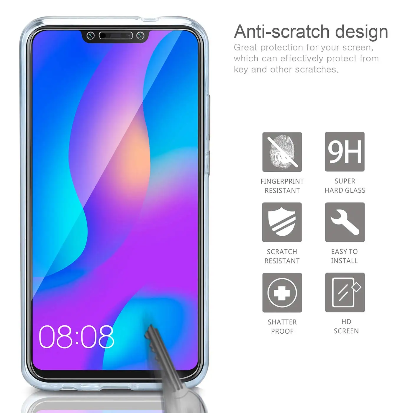 Премиум HD Закаленное стекло пленка для Huawei Nova 3i P Smart Plus передний ЖК-экран