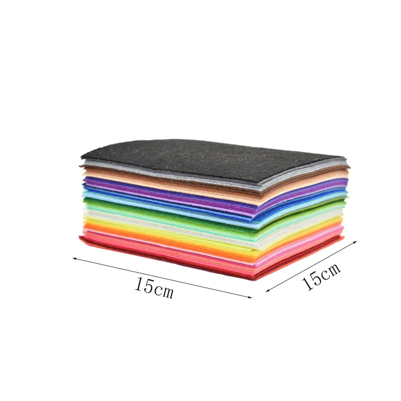 15x15cm 60pcs Ручной работы из войлока для рукоделия валяния шерстяной ro para artesanato telas vilt feutrine фетровых цветов Шары 30/20/15 см - Цвет: 15x15cm 60pcs