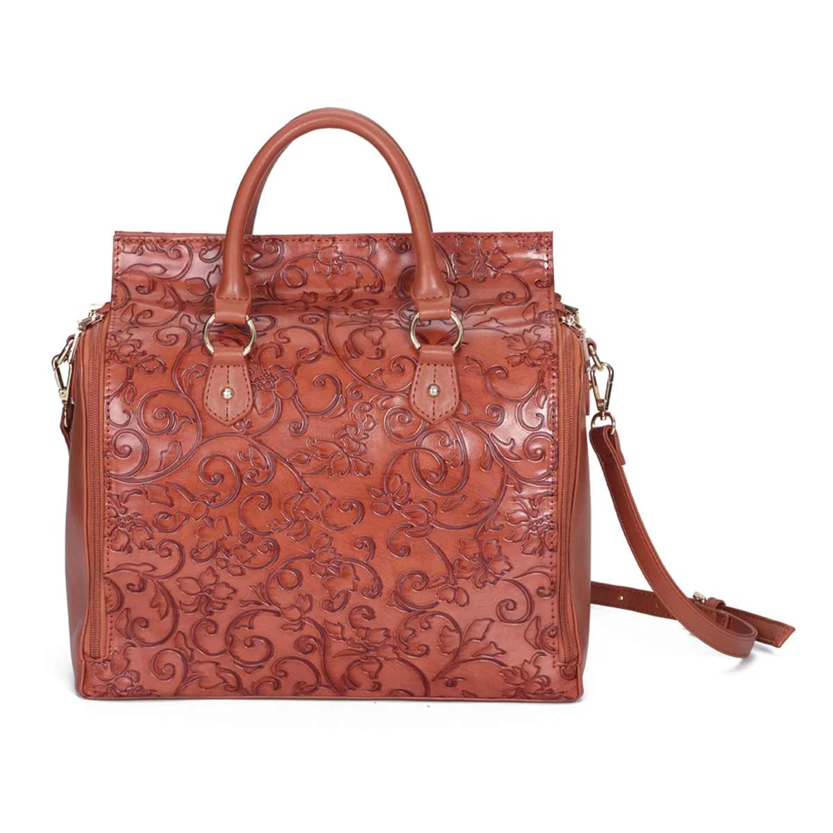 Brown S Osmond Feminine Bolsa роскошная женская сумка из тисненой кожи, сумка-Органайзер, женская сумка-тоут, многофункциональная Большая вместительная сумка на плечо - Цвет: Brown S