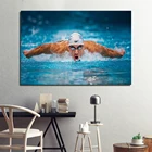 Майкл Фелпс плавающий спортивный Рисунок 1 шт. модульный стиль картина современный холст печать ТИП домашний Декор настенный художественный плакат