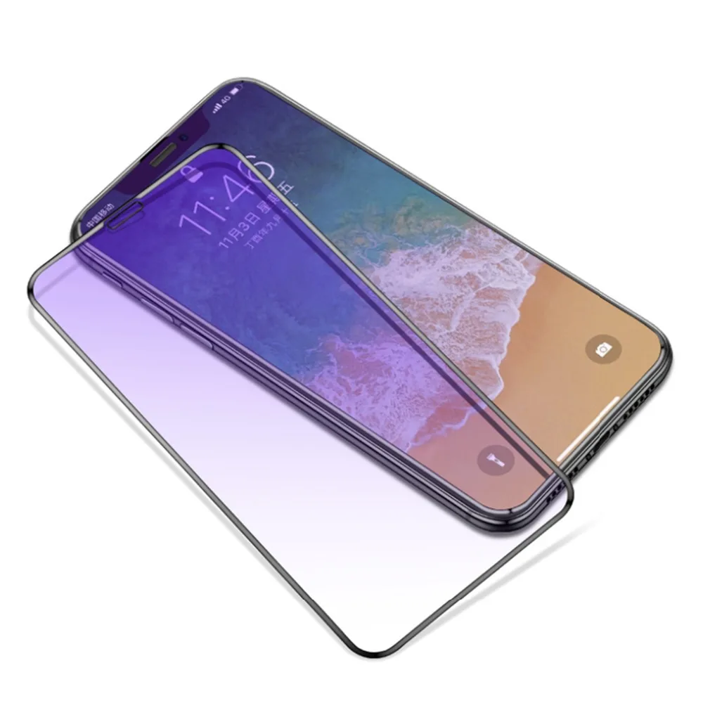 Закаленное стекло 9D с полным покрытием для iPhone X XS MAX XR 8 7 6s 6 Plus ультратонкая