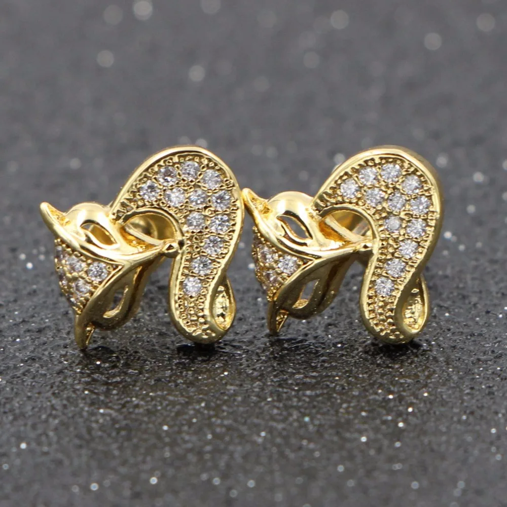 Heesen модные ювелирные изделия Новая форма змеи серьги гвоздики для женщин с