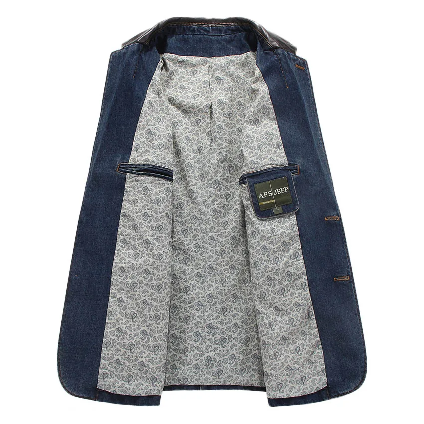 AFS JEEP популярный осенний Повседневный блейзер для мужчин приталенный джинсовый
