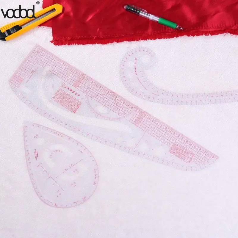 Практические 6 шт./компл. DIY Костюмы образец сортируя пошив по индивидуальному заказу линейки изгибами, совершает резку по многофункциональный линейка для лоскутного шитья инструменты
