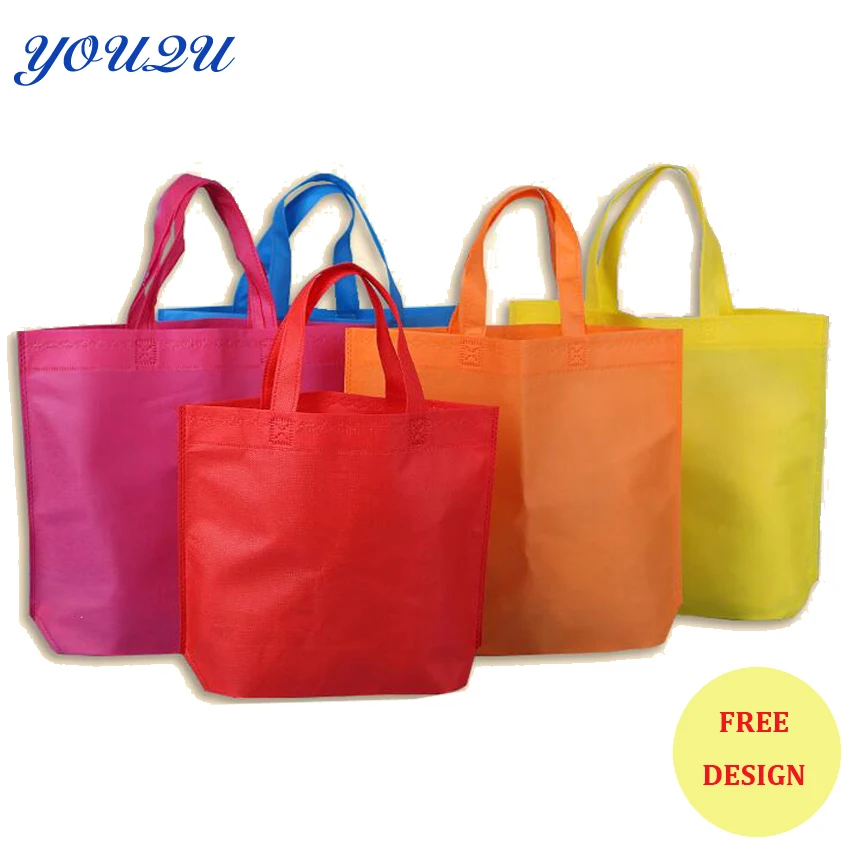 На заказ различные цвета доступны печатные нетканые сумки хозяйственные сумки|non