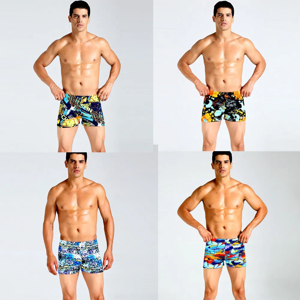 Мужские плавки с мешочком купальные шорты боксеры завязками спереди штаны