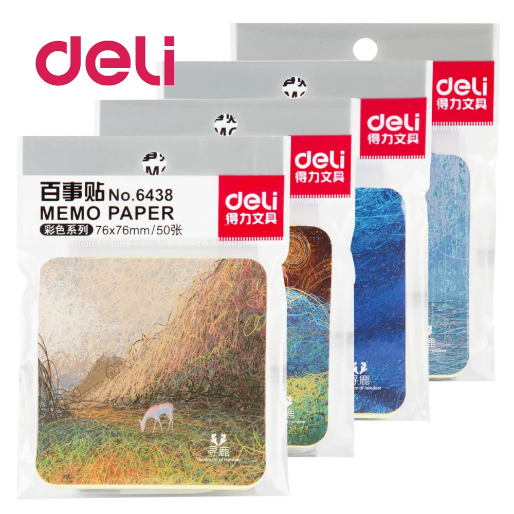 Deli 1 шт. креативная мини бумага для заметок 50 страниц липкие DIY студенческие