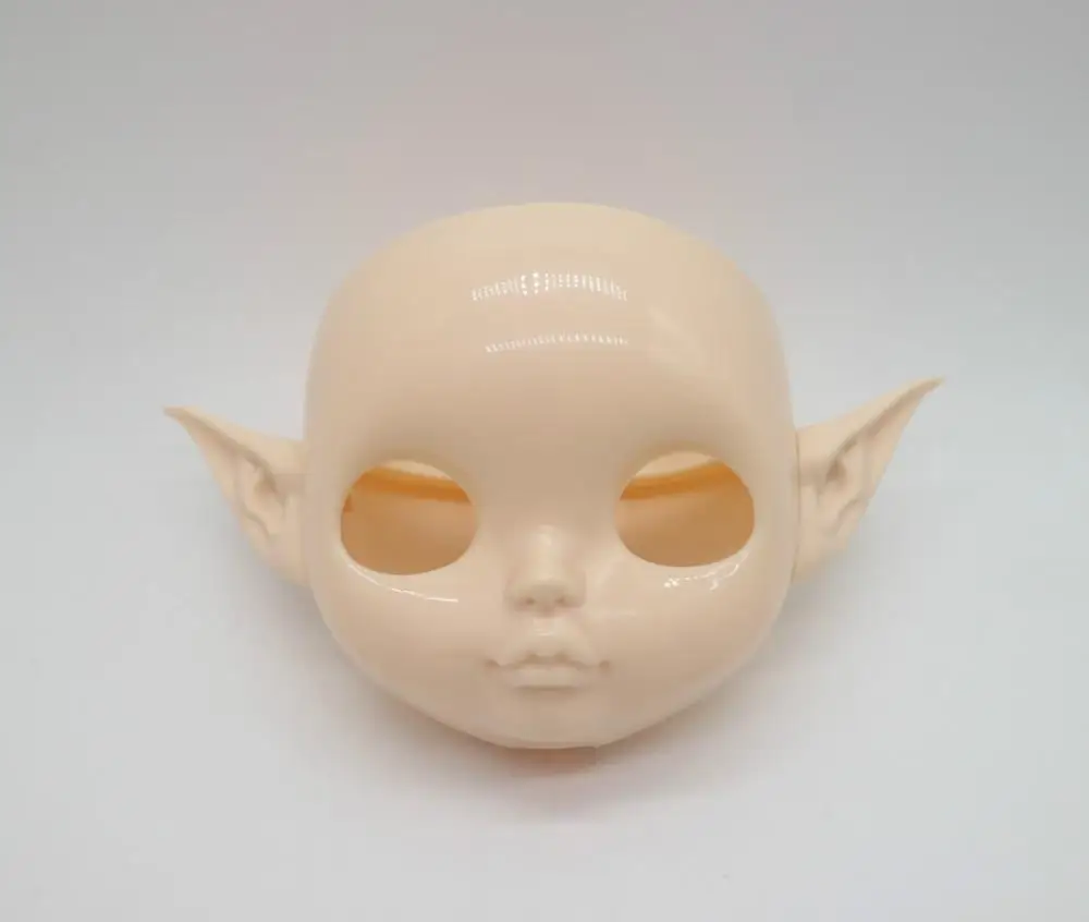 face 2 and elf ear Без глаз чипсы сустава Обнаженная Блит кукла лицо хранится - Цвет: face 2 and elf ear