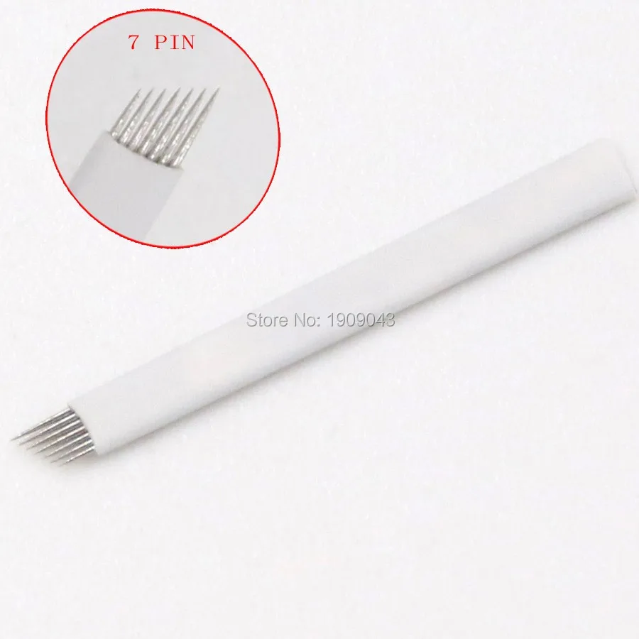 Бесплатная доставка 200 шт./лот гибкие 7 игл лезвия для татуажа бровей 3D вышивки