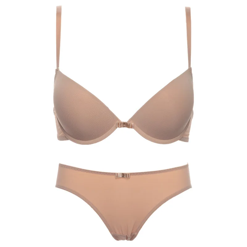 Lovecurvy бесшовные бюстгальтер и трусики Комплект одноцветное Цвет гладкий push up