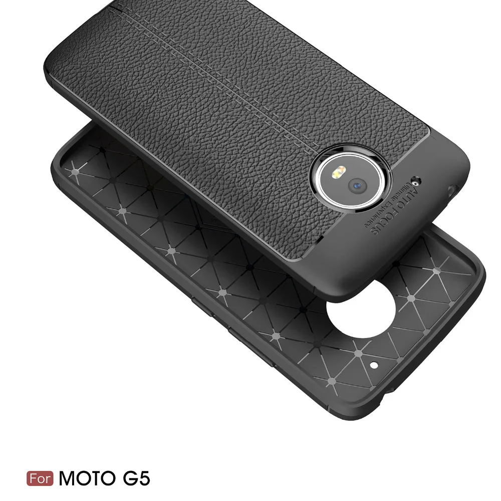 Luxury Brand Silicone Carbon Fiber Cover for Motorola G5 Case Leather Coque Fundas TPU Shockproof Armor |