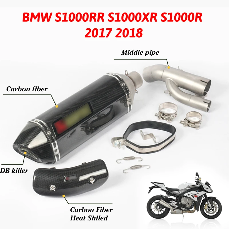 Для BMW S1000RR S1000XR S1000R S1000 RR XR R 2018 2017 аксессуары для мотоциклов глушитель выхлопной