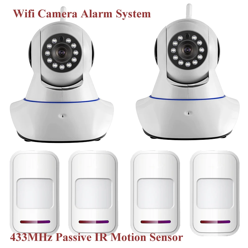Беспроводной WiFi ИК IP Камера HD 1mp CMOS видеонаблюдения сигнализации PT Wi-Fi и GSM системы