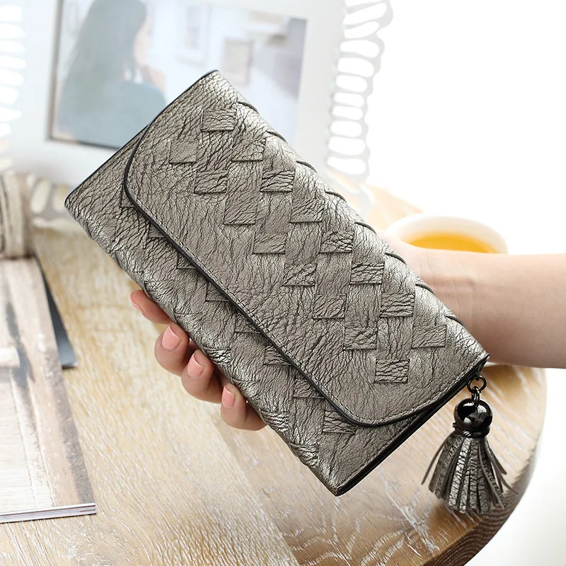 Новый Леди кошелек долго объем кисточкой Кошелек студент бумажник карты|ladies