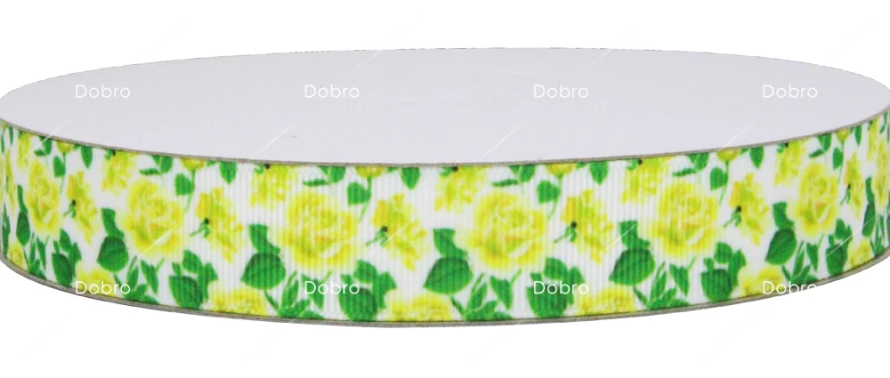 21 выбор популярный цветок напечатанный Grosgrain ленты для лук Ремесло украшения DIY волосы одежды 100 ярдов/партия - Цвет: C0369