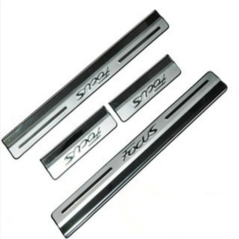 Накладка на порог из нержавеющей стали накладки пороги двери для Ford Focus 2008-2017 4