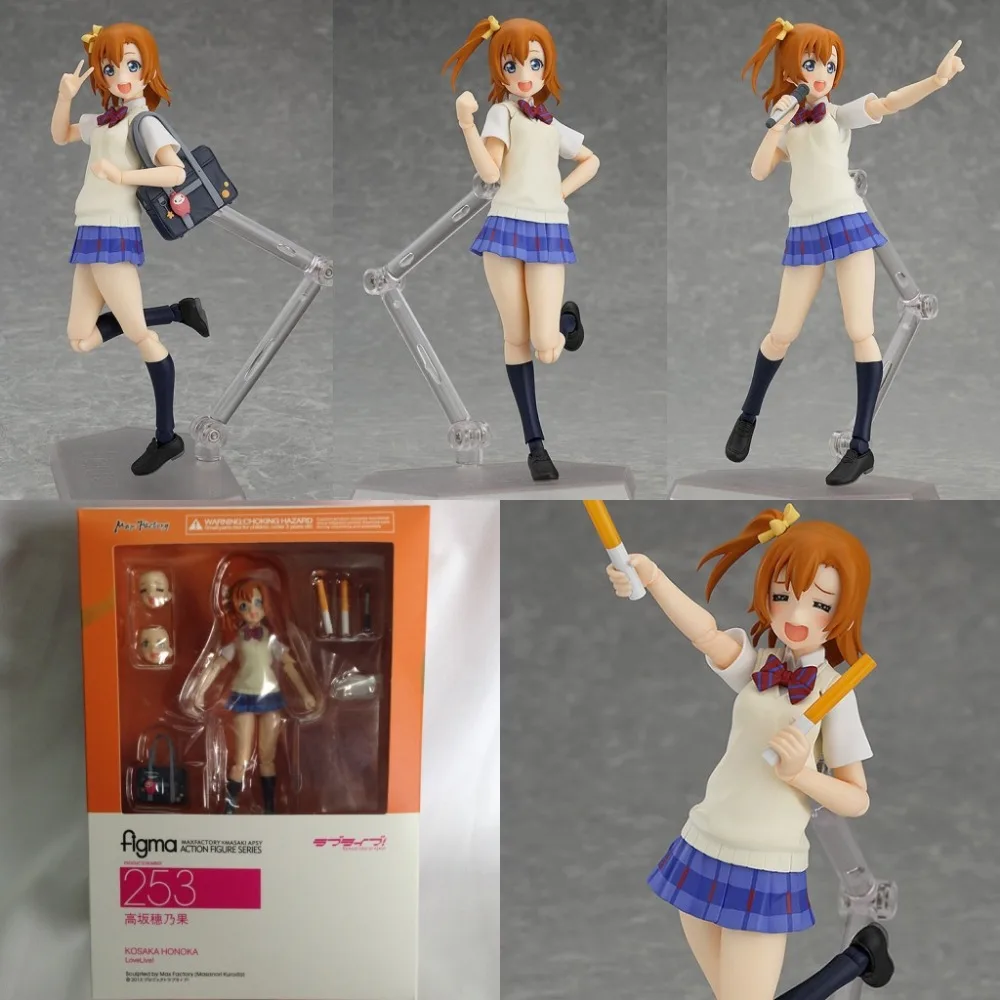 LoveLive! Figma 253 Honoka Kosaka совместное подвижное Аниме ПВХ фигурка Коллекционная модель