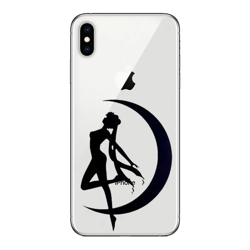 Прозрачный силиконовый чехол из ТПУ с изображением Сейлор Мун для iPhone X XS Max XR 5 5S SE