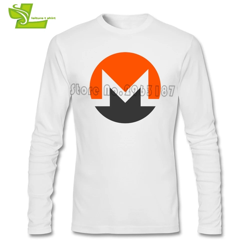 Monero/футболка с символом Новинка Простая мужская футболка Модная нормальная