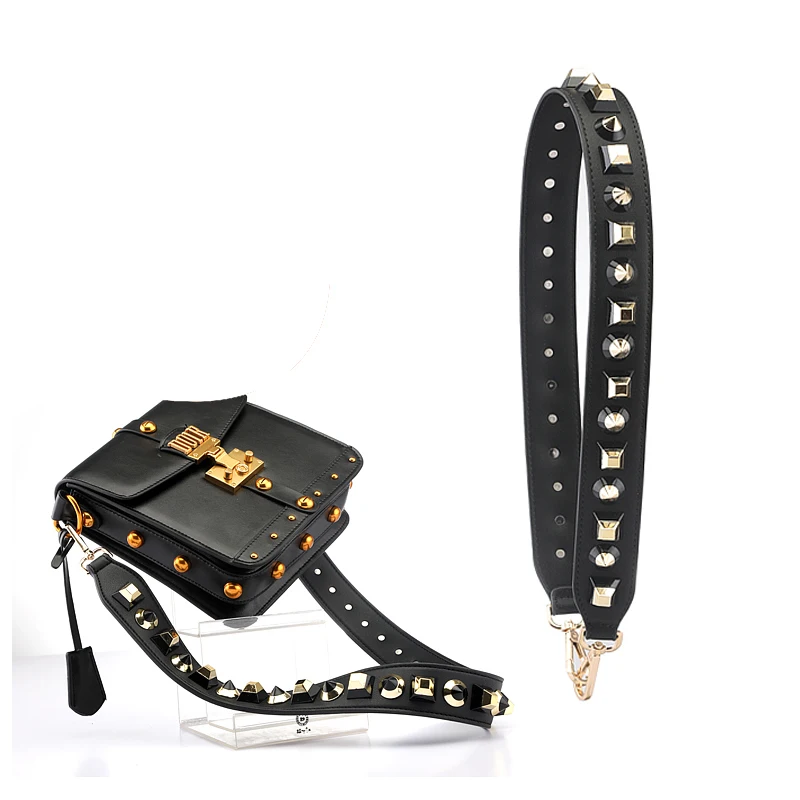 Colorful Rivet Leather Women Bag Strap Shoulder Accessories Belts Famous Brand Replacement For Handbag S087 | Багаж и сумки