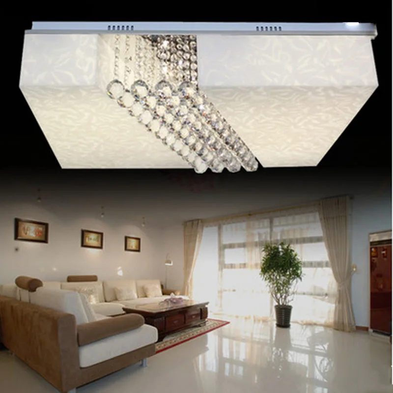 Современная светодиодная потолочная лампа современная хрустальная для гостиной