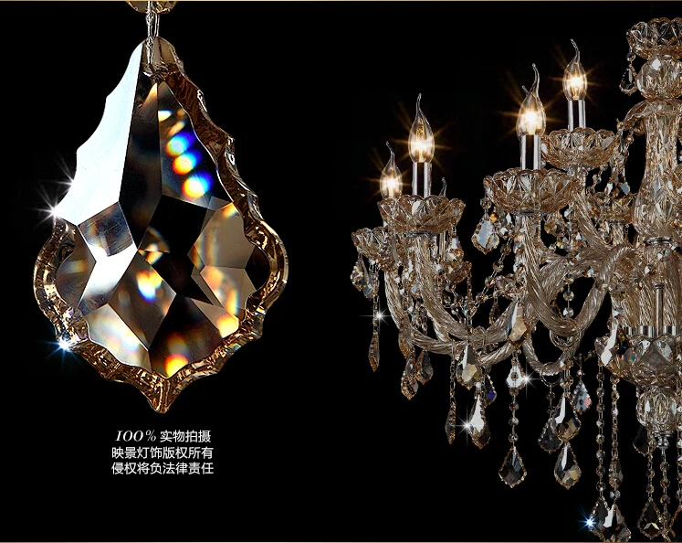 Бесплатная доставка 12 головок модная хрустальная люстра освещение для гостиной
