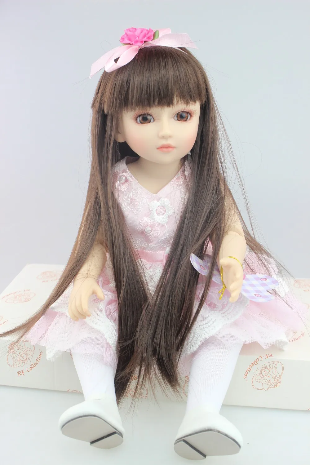 Кукла новорожденная NPK силиконовая виниловая 45 см ручная работа|children gift|doll dolldolls