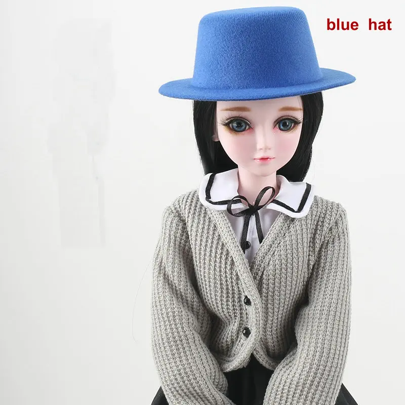 14 Кукла шляпа для Bjd 1/3 кукла девочка Топ шляпа красный/синий/черный/фиолетовый шапка-Кепка для кукол аксессуары для кукол Bjd - Цвет: 14