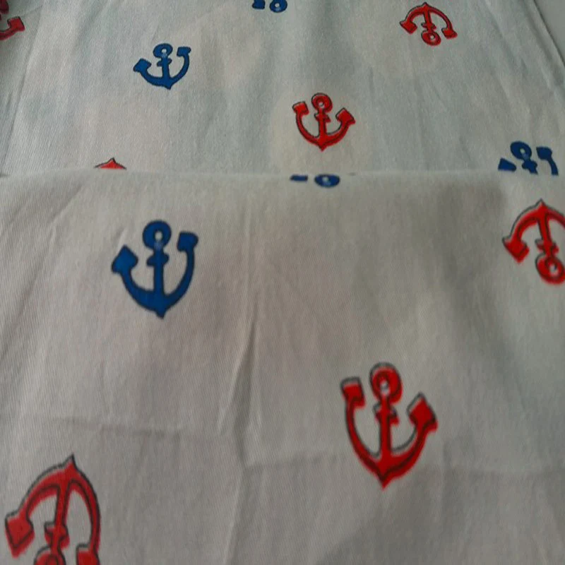 Красивый 40x50 см Якорь Дизайн серый хлопок ткань пачка для пошива одежды кукол
