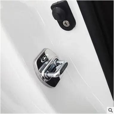 

4Pcs/Lot stainless steel Car Door Lock Protection Cover Door Decoration For JAC Refine S1 S2 S3 S5 A33 A6 A60 Heyue car styling