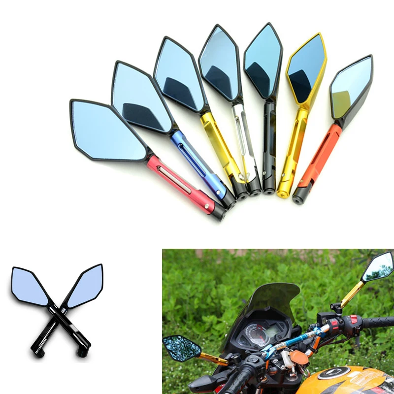 Боковое зеркало заднего вида для мотоцикла алюминиевое Yamaha Tmax 500 530 XJR 400 1300 Honda MSX125