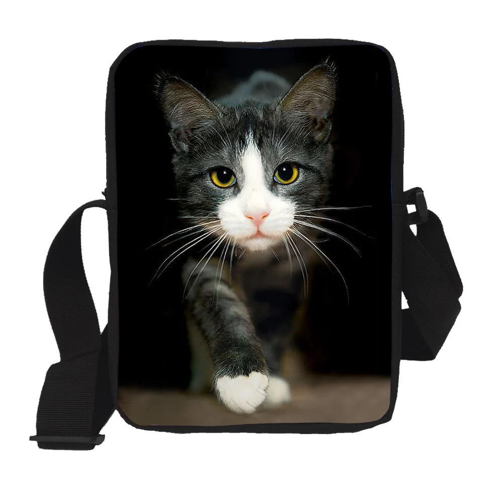 Милые животные женские сумки-мессенджеры с цветочным принтом детские сумки