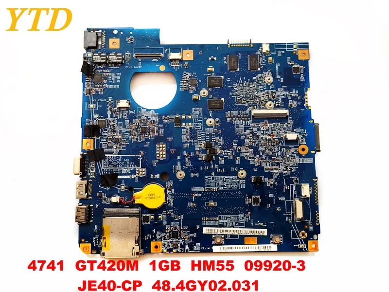 Оригинальный Для ACER 4741 4741G материнская плата ноутбука GT420M 1 ГБ HM55 09920-3 JE40-CP 48.4GY02.031