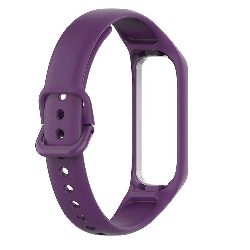 Фиолетовый Laforuta силиконовый ремешок для Galaxy Fit-e ремешок резиновый спортивный браслет для samsung R375 петля женский мужской фитнес-браслет - Цвет ремешка: Фиолетовый