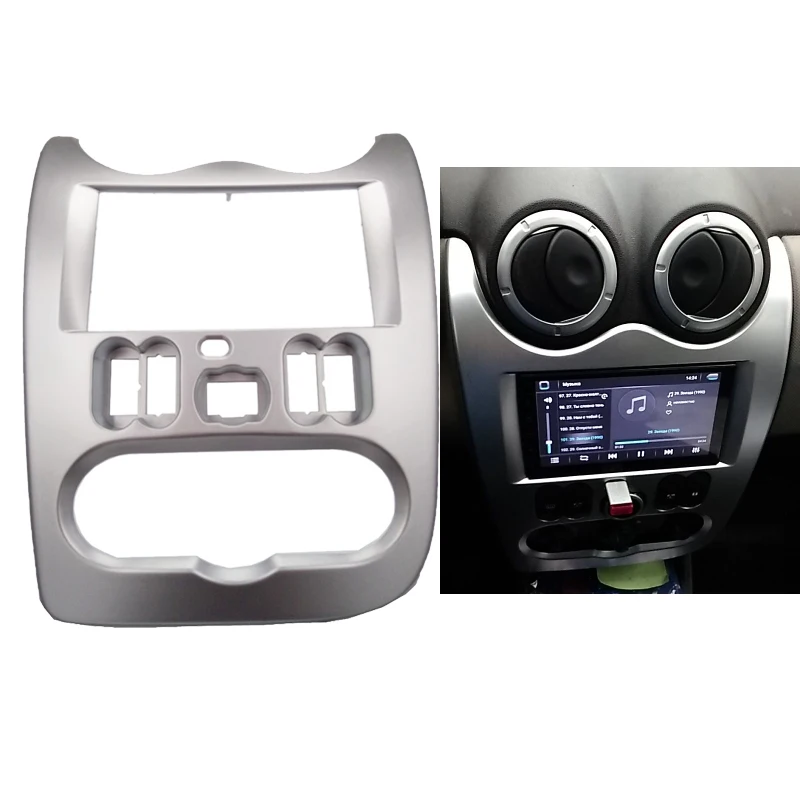 Автомагнитола 2Din подходит для Renault Logan Sandero DACIA Duster адаптер CD отделка панели фасции