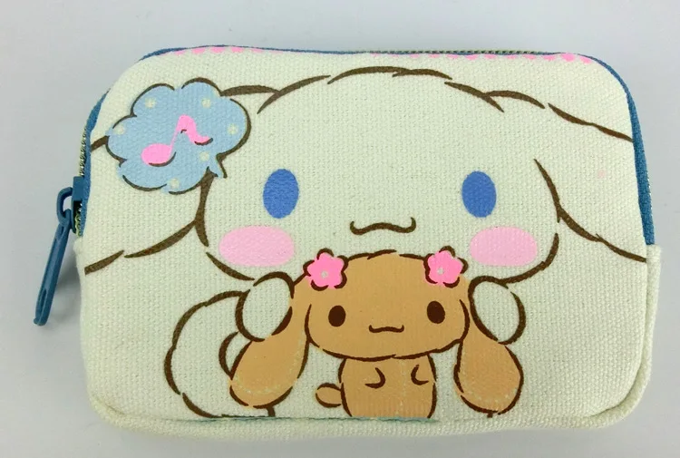 Милый мультфильм My Melody Kuromi холст мини маленький кошелек для монет маленькая двойная звезда сумка для хранения ключ чехол держатель для карт для женщин