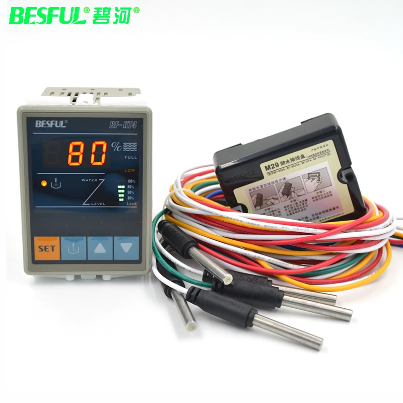 

Intelligent digital display liquid level switch full-automatic 220V water tank water showed BF-KT4 for water level detectors