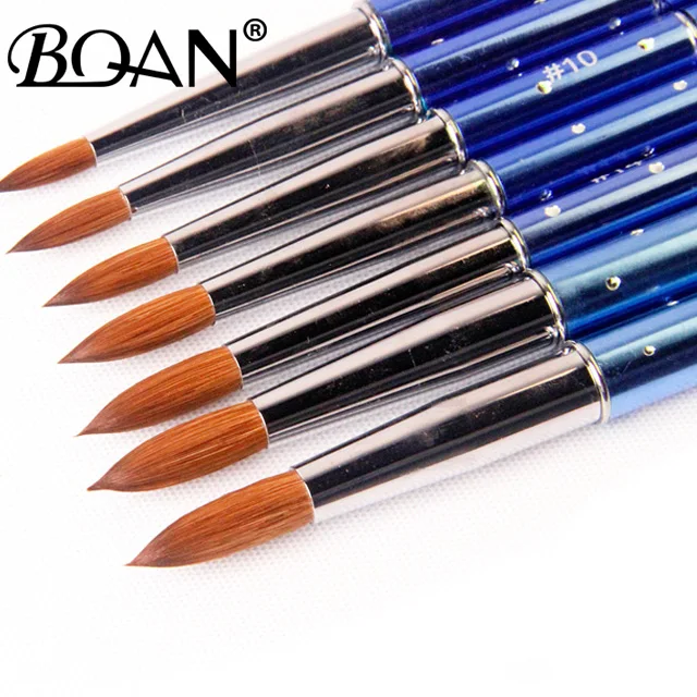 BQAN Новинка 10 шт. #2 #4 #6 #8 #10 #12 #14 акриловая кисть для дизайна ногтей розовый