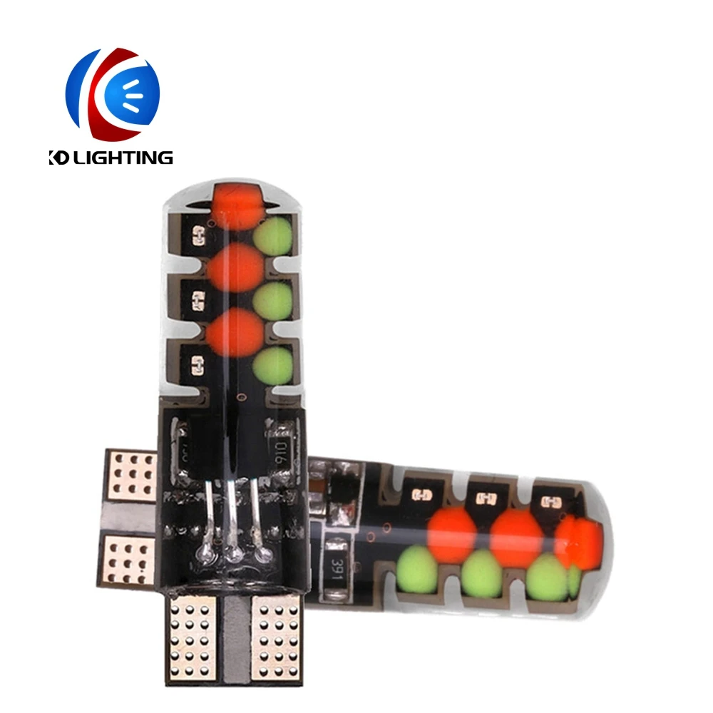 KD 2 шт. T10 w5w 168 194 Светодиодные лампы с дистанционным управлением RGB силиконовый