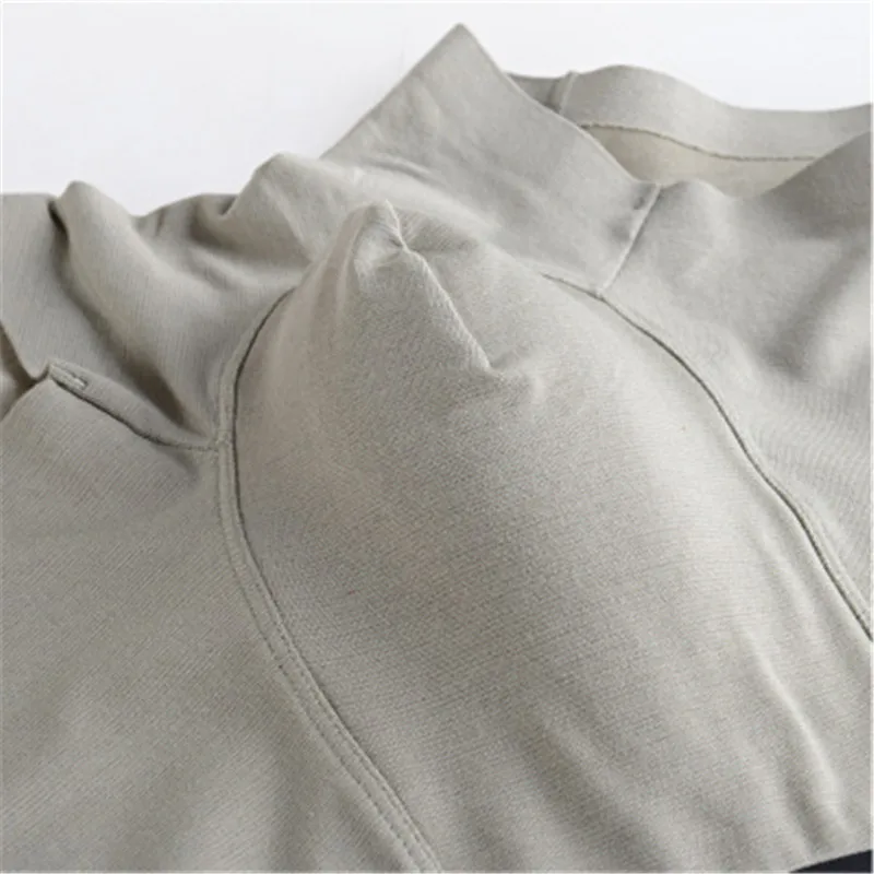 New men's solid color modal cotton no trace boxer shorts mens middle waist underwear breathable underpants for men Мужская одежда