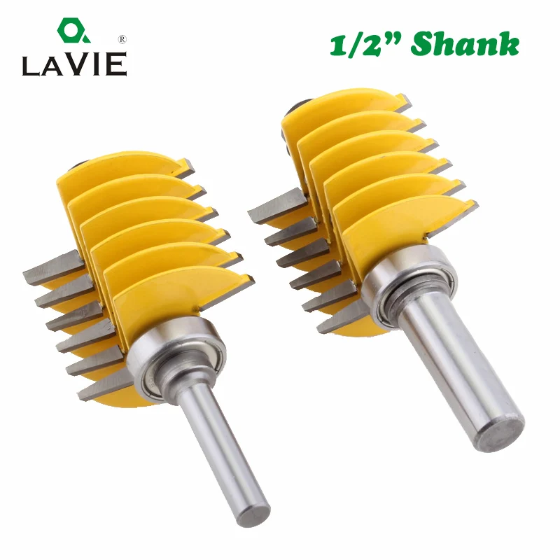 

LAVIE 1pc 12mm 1/2" Shank Brand New 2 Teeth Adjustable Finger Joint Router Bit Tenon Cutter Industrial Grade for Wood Tool 03038
