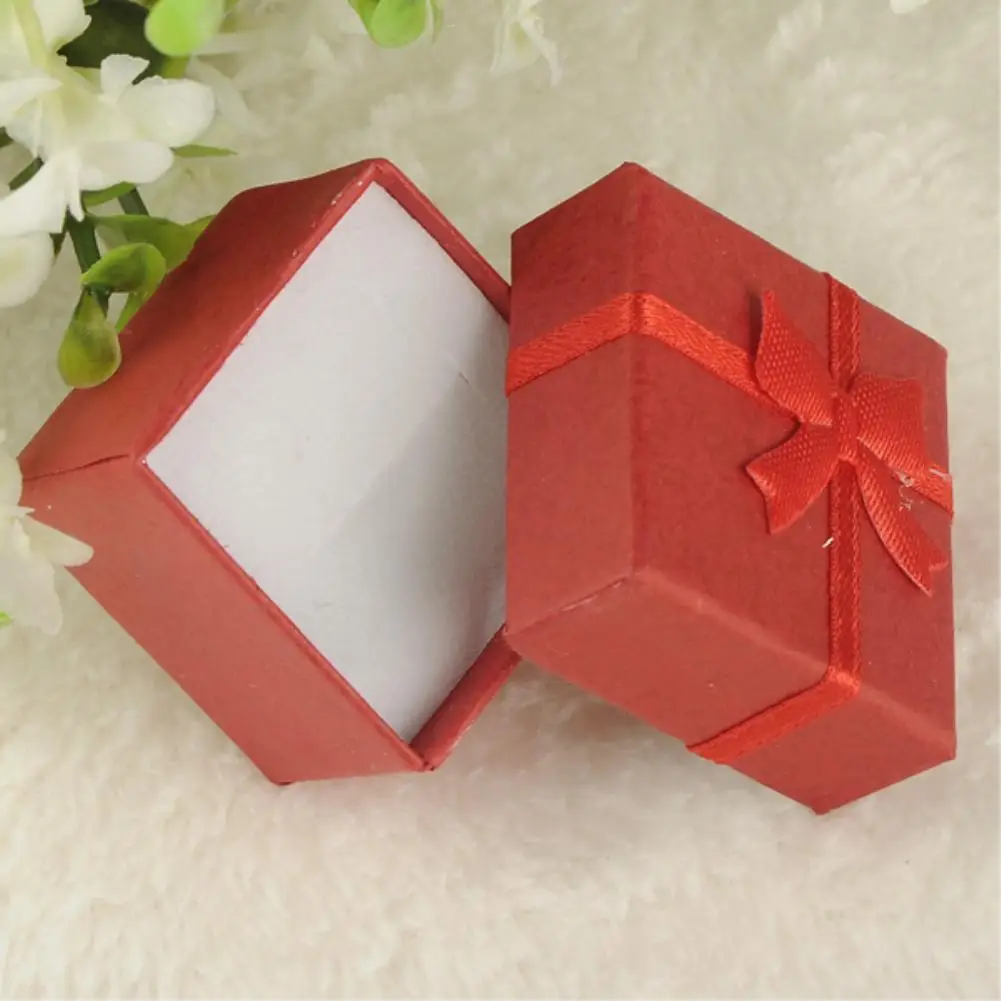 Недорогая коробка для ювелирных изделий 24 шт. распродажа 4*4*3 см маленькая черная