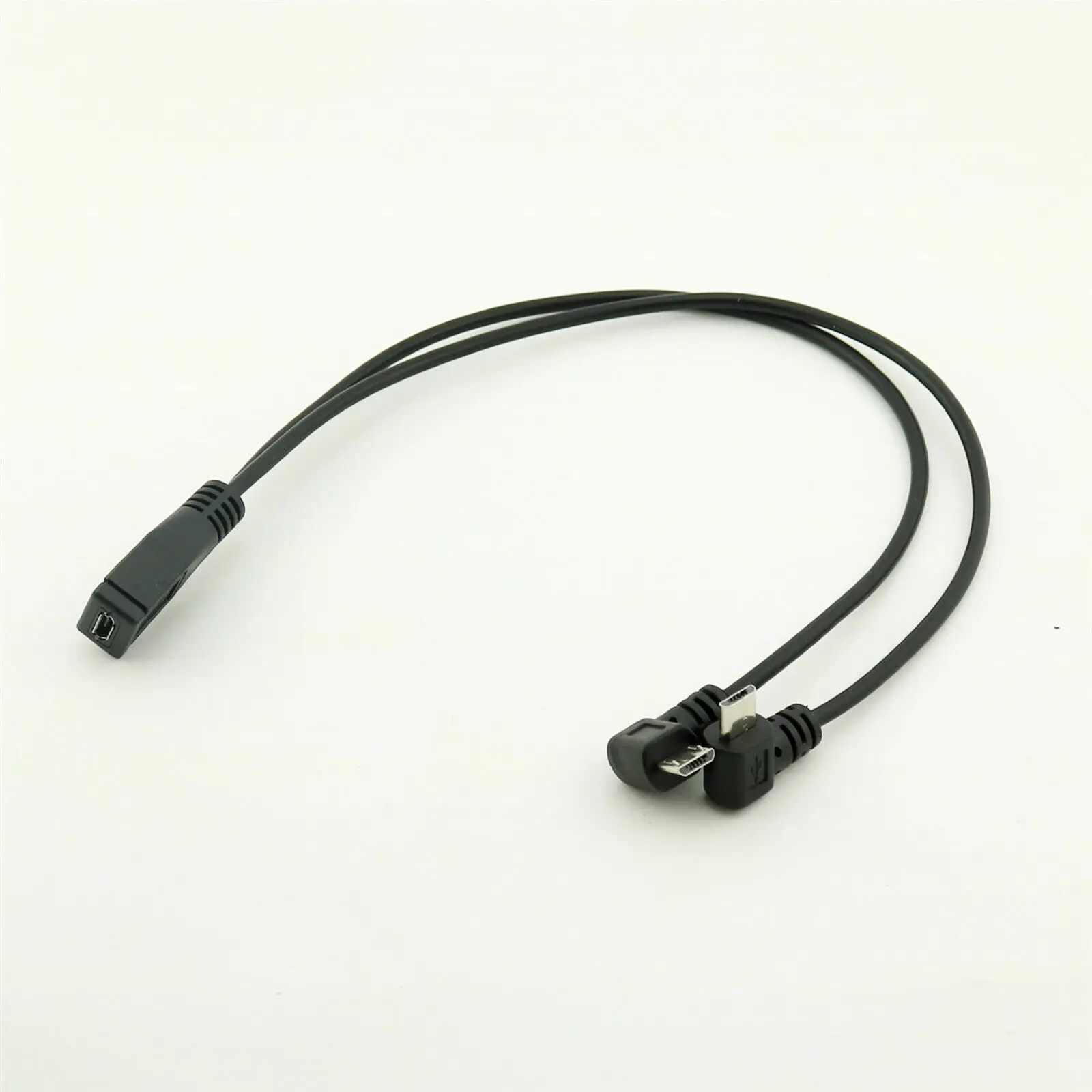 1 шт. Micro USB 2 0 Мама на два телефона ° угол 90 кабель для зарядки и передачи данных