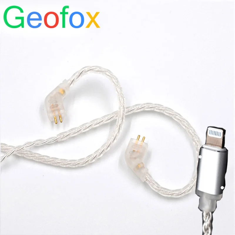 Geofox наушники Lightning с серебряным покрытием обновления кабель для IPhone Знч ZS10 ES3 ES4 AS10