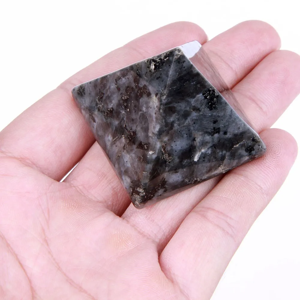 Натуральный Лабрадорит yaye полудрагоценный камень резная Фигурка пирамиды