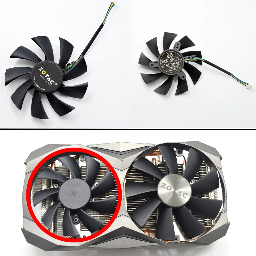Новый охлаждающий вентилятор 85 мм заменяемый для ZOTAC GTX 1060 1070TI 1080Ti MINI AMP